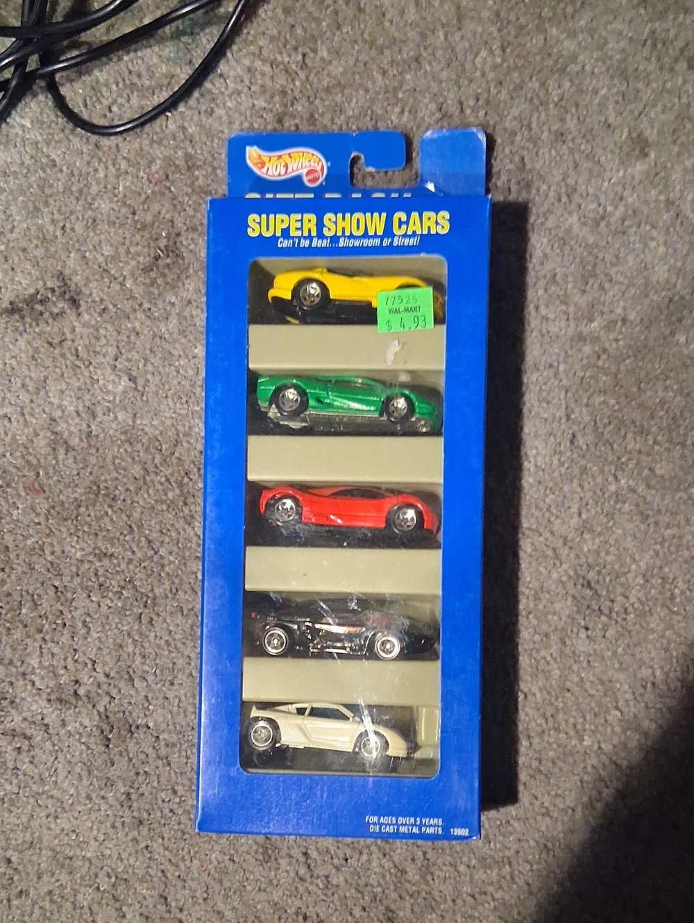 Super Show Cars 5-Pack - Yellow, Green, Red, Black, White